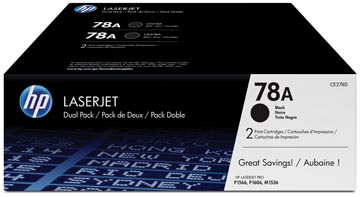 Hp toner ce278a zwart (2x)