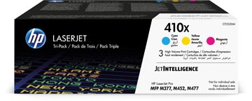 HP toner 410X, 5.000 pages, OEM CF252XM, cyan, magenta et jaune