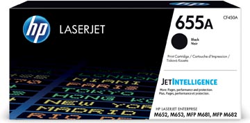 HP toner 655A, 12 500 pages, OEM CF450A, noir