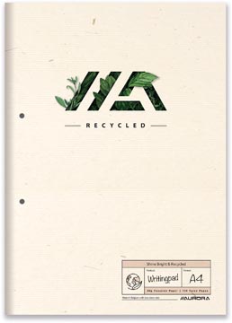 Aurora Shine Bright &amp; Recycled bloc de cours , ft A4, ligné