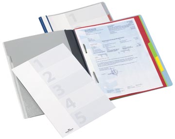 Organisatiemap met 5 onderverdelingen blauw durable