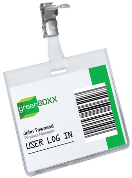 Durable badge avec clip 60x90