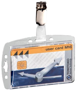 Veiligheidspashouder met clip voor 1 pas 87 x 54 mm durable