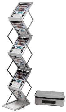 Folderhouder 7-delig 150x27,5x37 cm zilver deflect-o