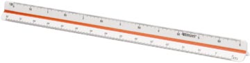 Schaallat 30 cm 1:2,5; 1:5; 1:10; 1:20; 1:50 en 1:100 westcott