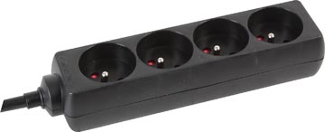 Contactdoos 4 stopcontacten en snoer 1,5 m perel