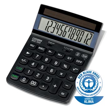 Bureaurekenmachine 12 cijfers ecc-310 citizen