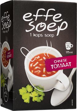 Effe Soep 1-tasse, tomate chinoise, 175 ml, boîte de 21 sachets