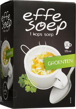 Effe Soep 1-tasse, légumes, 175 ml, boîte de 21 sachets