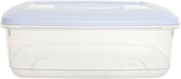 Whitefurze boîte de conservation rectangulaire 4 litres, transparent avec couverle blanc