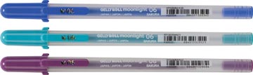 Sakura roller Gelly Roll Moonlight, étui de 3 pièces Galaxy