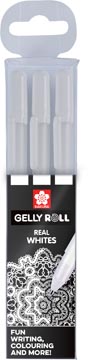 Sakura roller Gelly Roll Basic, blanc, étui de 3 pièces
