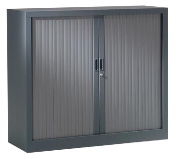 Roldeurkast, hoogte 136 cm, antraciet