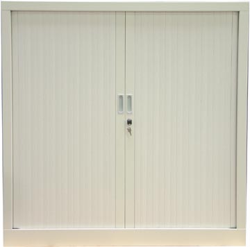 Roldeurkast, hoogte 136 cm, wit