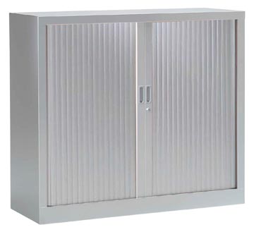 Roldeurkast, hoogte 136 cm, aluminium