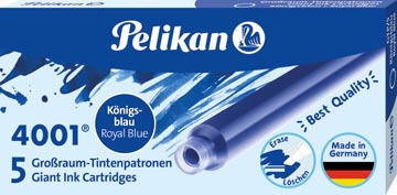 D.5 grote inktpatronen 4001 koningsblauw pelikan