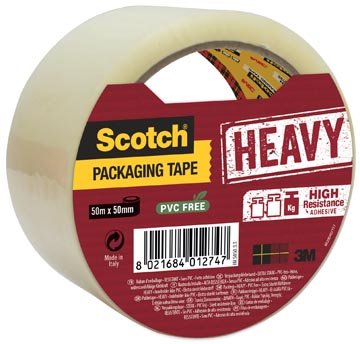 Verpakkingstape heavy 50 mm x 50m transparant scotch.