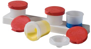 Set 4x antiknoeipot voor verf met rood deksel 320 ml creall