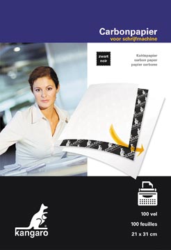 P.100 feuilles carbon a4 noir kangaro