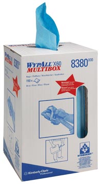 D.150 reinigingsdoeken 60 x 42 x 24 cm blauw wypall