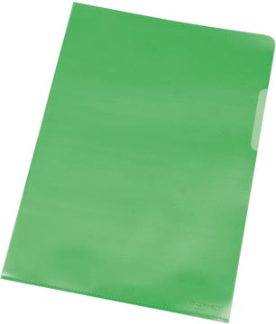 P.100 pochette coin 120 micron pp a4 vert q-connect