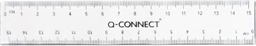 Meetlat antivlekboord 15 cm transparant q-connect