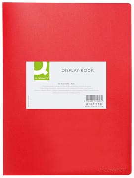 Q-CONNECT protège-documents, A4, 40 pochettes, rouge