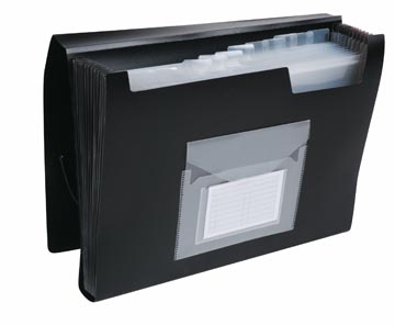 Organisateur frontal avec fermeture élastique 13 compartiments noir q-connect