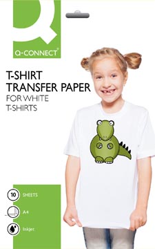 Q-CONNECT T-shirt Transfer Paper, paquet de 10 feuilles