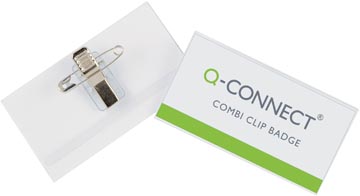 D.50 badge met combiklem 90 x 54 mm q-connect