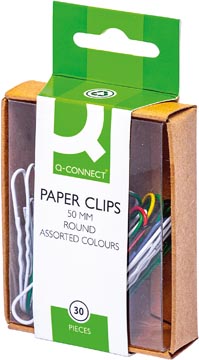 D.30 papierklemmen geplastificeerd 50 mm assorti q-connect
