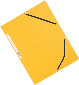 Elastomap met kleppen en elastiek a4 karton geel q-connect