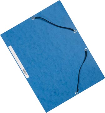 Elastomap met kleppen en elastiek a4 karton blauw q-connect