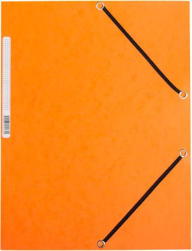 Q-CONNECT elastomap, A4, 3 kleppen en elastieken, karton, oranje