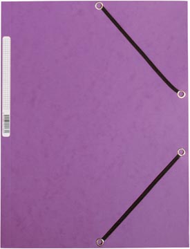Q-CONNECT elastomap, A4, 3 kleppen en elastieken, karton, paars