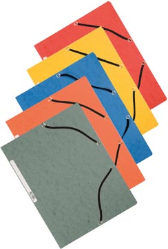 P.10 elastomappen met 3 kleppen en elastieken karton a4 assorti q-connect