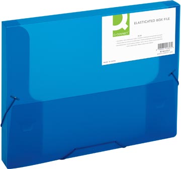 Boite de classement fermeture a elastiques dos 25 mm bleu q-connect