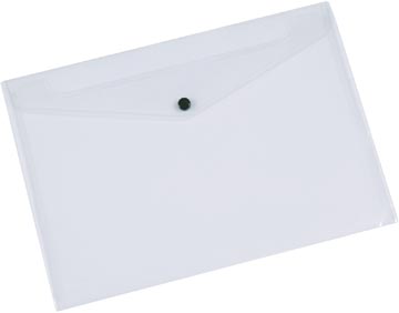 Documentenmap met drukknop pp a5 transparant q-connect
