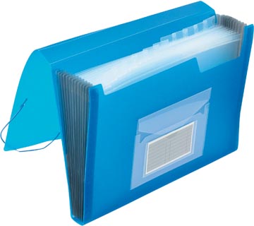 Organiseur frontal avec fermeture élastique 13 compartiments bleu q-connect