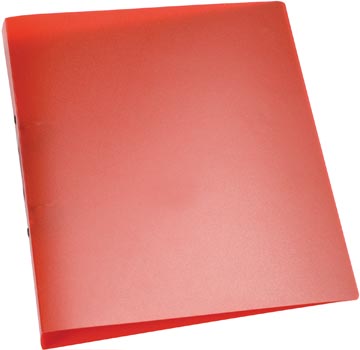 Carnet à anneaux pp 2 anneaux 25 mm dos 35 mm a4  transparant rouge q-connect