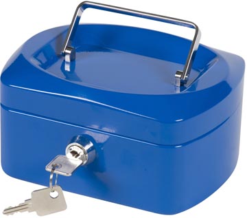 Geldkoffer 155 x 120 x 75 mm blauw q-connect