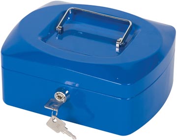 Geldkoffer 205 x 160 x 85 mm blauw q-connect