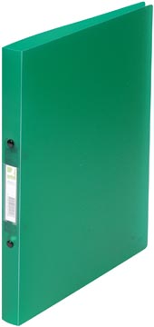 Q-CONNECT ringmap, PP, 2 ringen, 16 mm, transparant groen