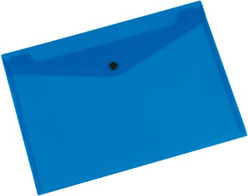 Documentenmap met drukknopsluiting a4 pp blauw q-connect