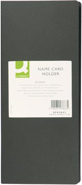 Visitekaartenalbum voor 96 visitekaartjes 11 x 26 cm zwart q-connect