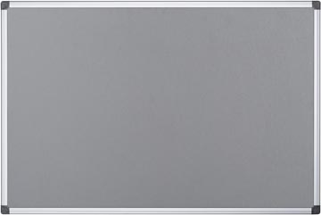 Q-CONNECT tableau de textile avec cadre en aluminium 60 x 45 cm gris