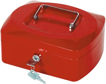 Geldkoffer 205 x 160 x 85 mm rood q-connect