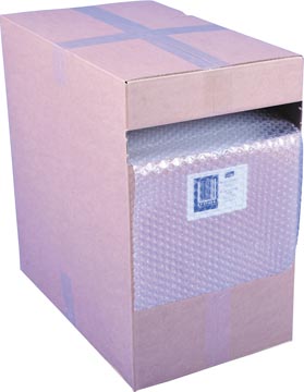 Q-CONNECT luchtkussenfolie, in dispenserdoos, 28,5 cm x 50 meter, transparant