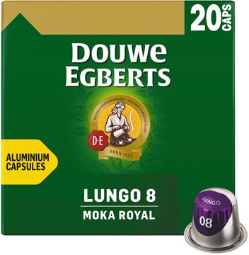 P.20 koffiecapsules lungo 8 moka royal groen douwe egberts
