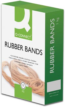 Q-CONNECT élastiques, largeur 2 mm, longueur 120 mm, boîte de 1 kg